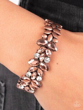 Paparazzi Jewelry Accessories - Glacial Gleam - Copper Bracelet - Vintage